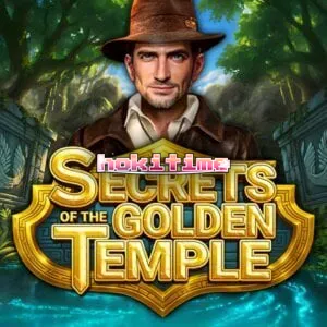 Tampilan visual slot Secrets of the Golden Temple dengan tema hutan dan kuil emas