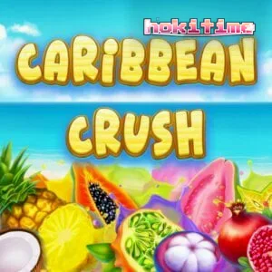 Tampilan visual slot Caribbean Crush dengan tema tropis dan fitur Cascade+